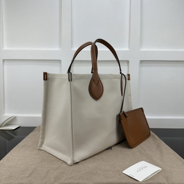 1:1 Replica GUCCI TOTE BAG WITH GUCCI PRINT P Brown And Beige Canvas Exclusive For Women ‎772177 FACUL 8451