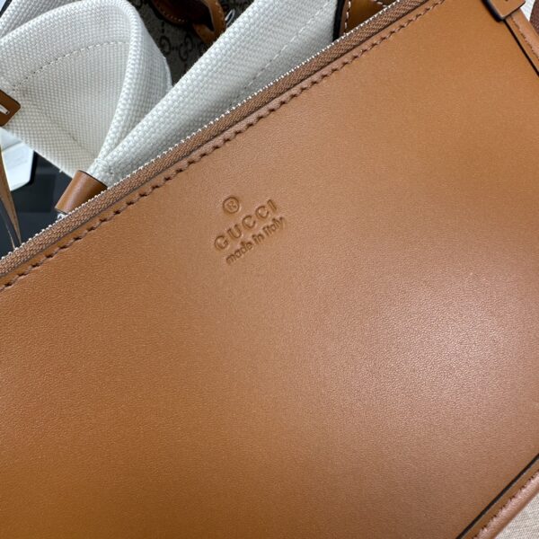 1:1 Replica GUCCI TOTE BAG WITH GUCCI PRINT P Brown And Beige Canvas Exclusive For Women ‎772177 FACUL 8451