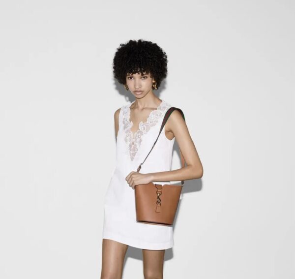 1:1 Replica GG MINI BUCKET SHOULDER BAG P Brown leather Exclusive For Women 782908 AABHE 2141