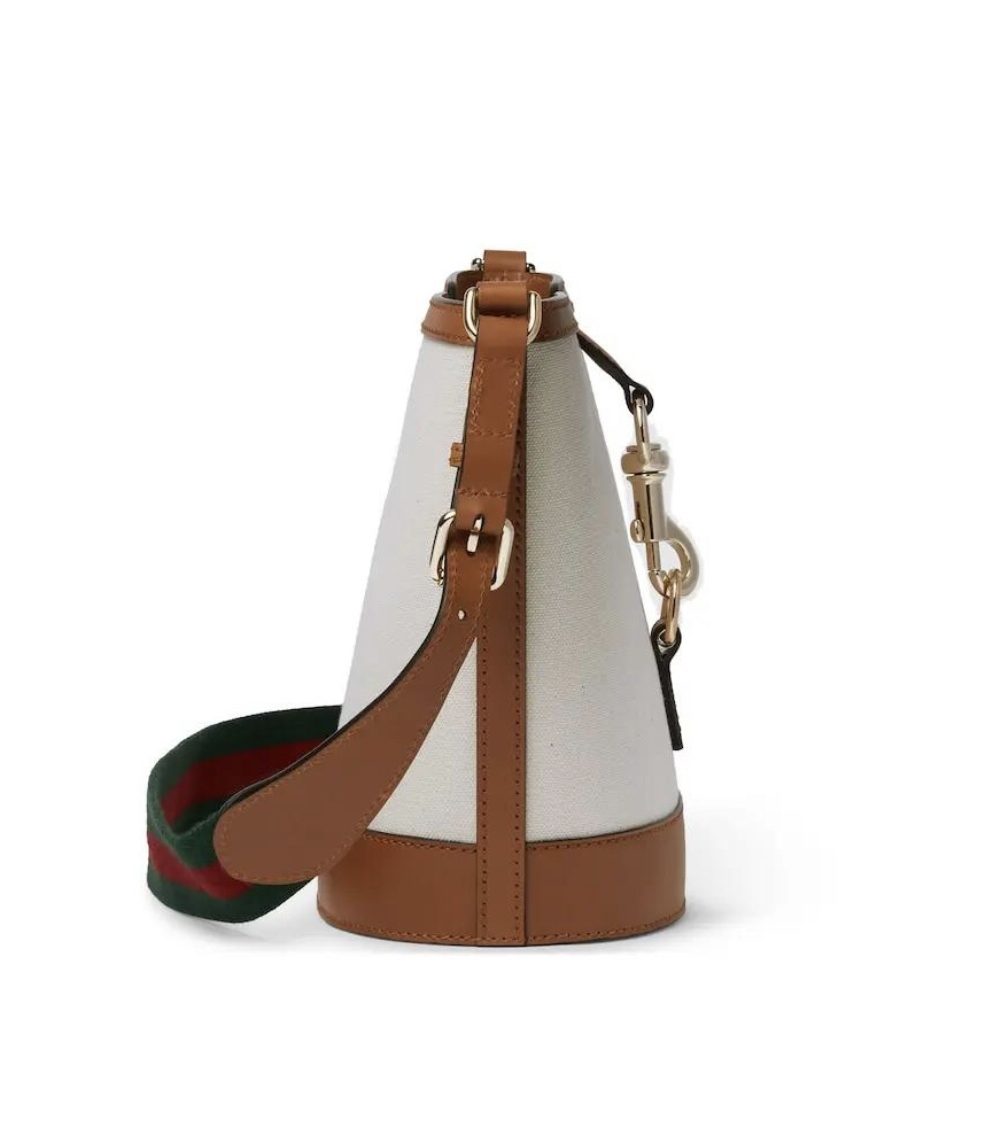 1:1 Replica GG MINI BUCKET SHOULDER BAG P Natural canvas Exclusive For Women 782908 FADGF 9041