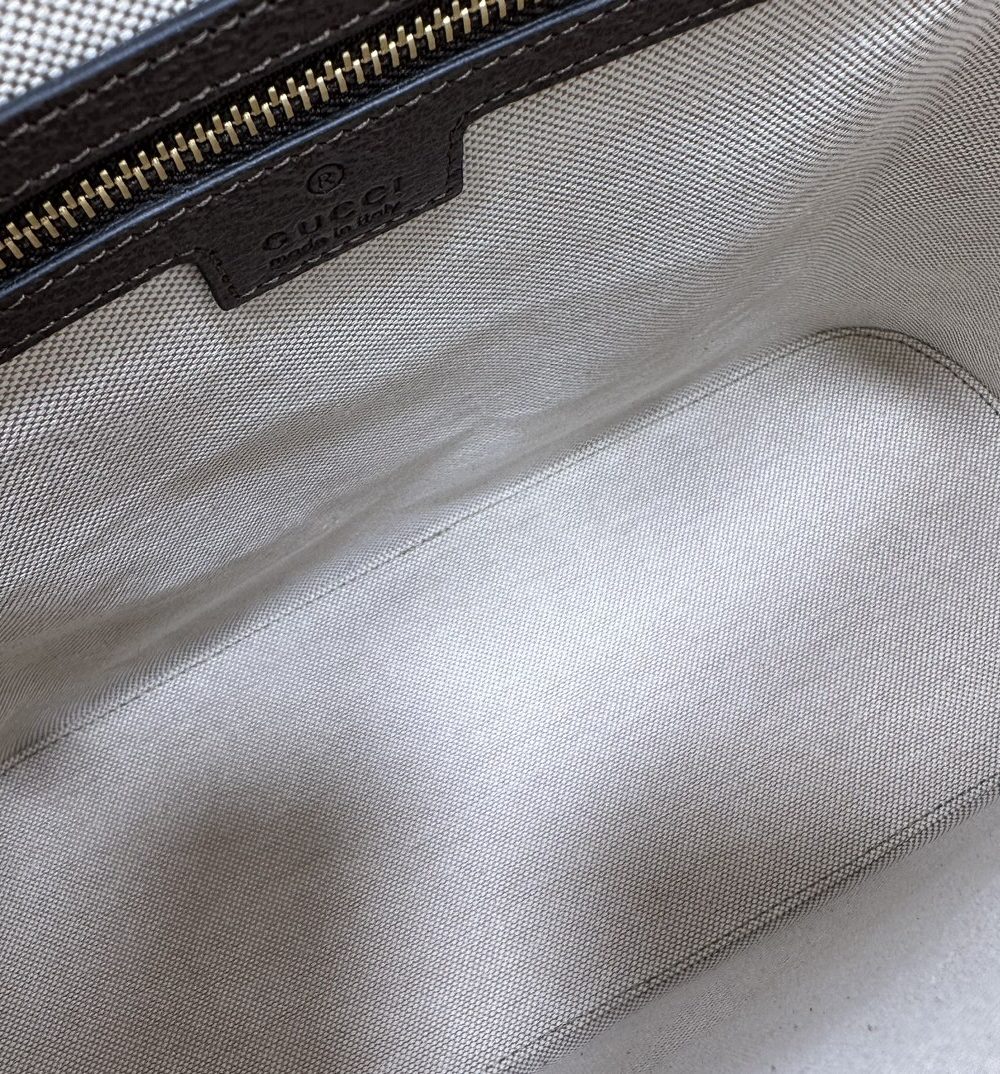 1:1 Replica GUCCI OPHIDIA MEDIUM TOP HANDLE BAG P Beige and ebony GG Supreme canvas Exclusive For Women 795258 96IWG 8745