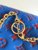 1:1 Replica Louis Vuitton Coussin PM Pochette Shoulder Bag Blue Red M80743 Luxury Bag For Women -  20cm