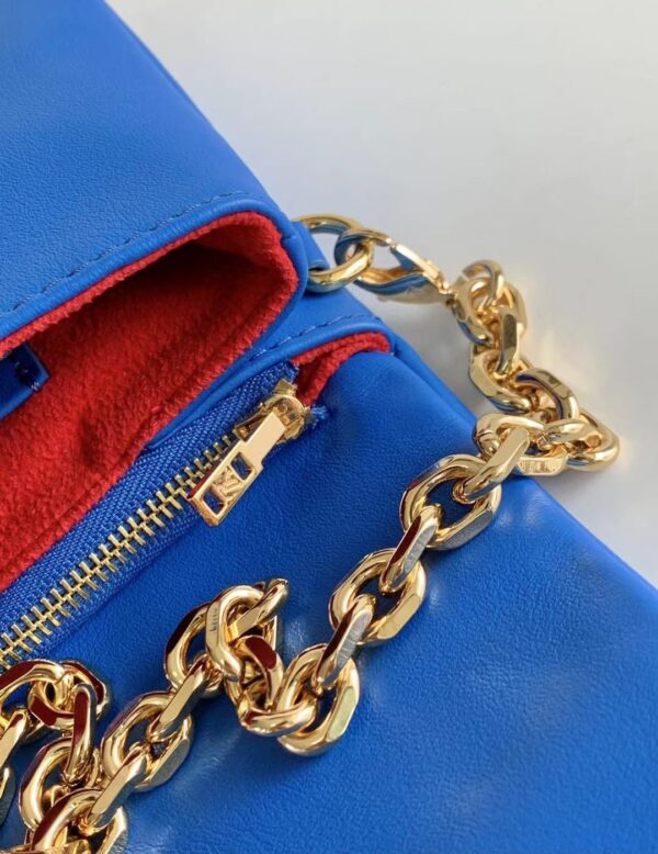 1:1 Replica Louis Vuitton Coussin PM Pochette Shoulder Bag Blue Red M80743 Luxury Bag For Women -  20cm
