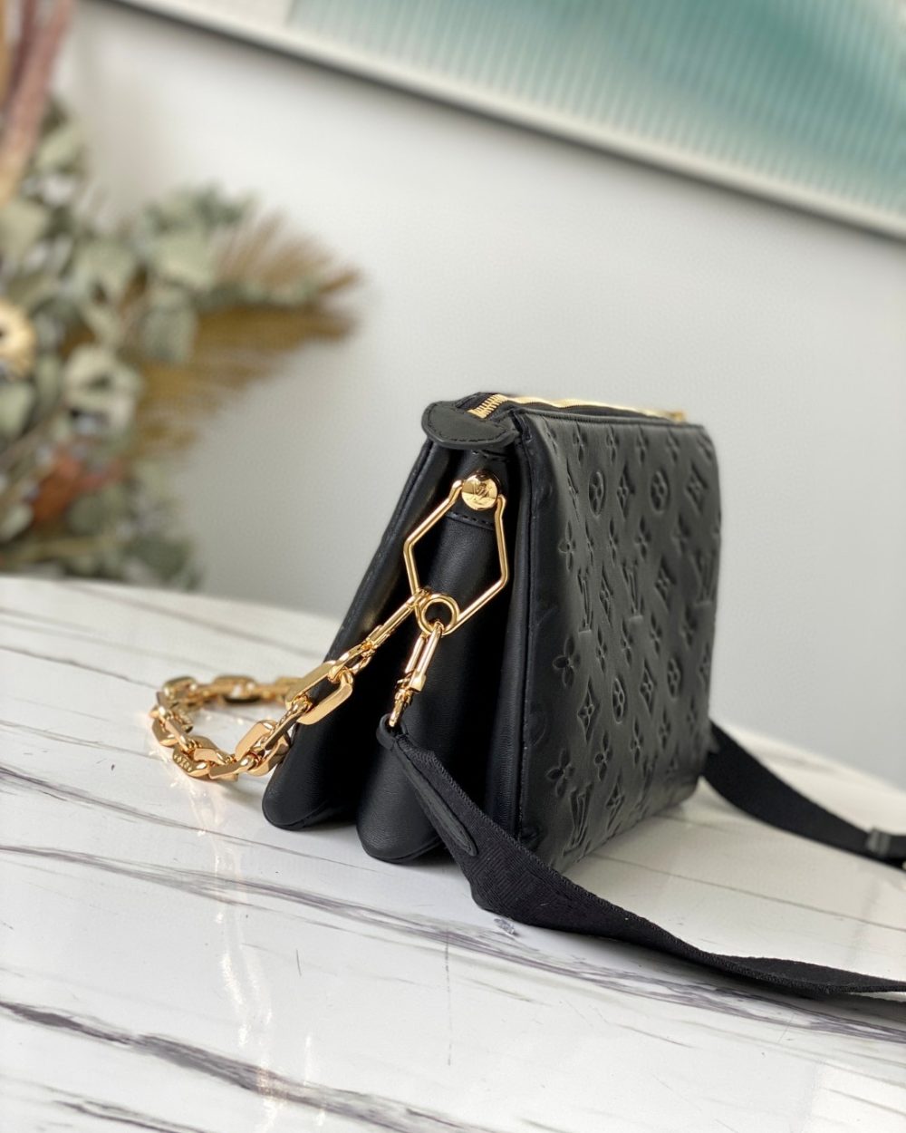 1:1 Replica Louis Vuitton Coussin PM Black M57790 Luxury Bag For Women -  26cm
