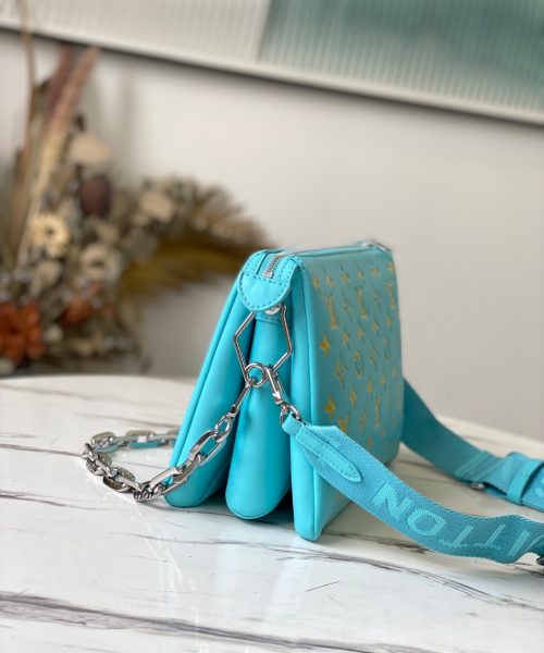 1:1 Replica Louis Vuitton Coussin PM Light Green Lake Blue M57791 Luxury Bag For Women -  26cm