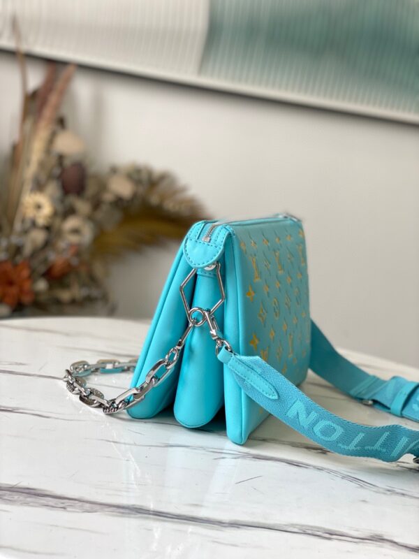 1:1 Replica Louis Vuitton Coussin PM Light Green Lake Blue M57791 Luxury Bag For Women -  26cm