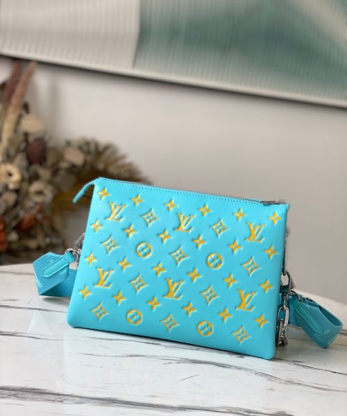 1:1 Replica Louis Vuitton Coussin PM Light Green Lake Blue M57791 Luxury Bag For Women -  26cm