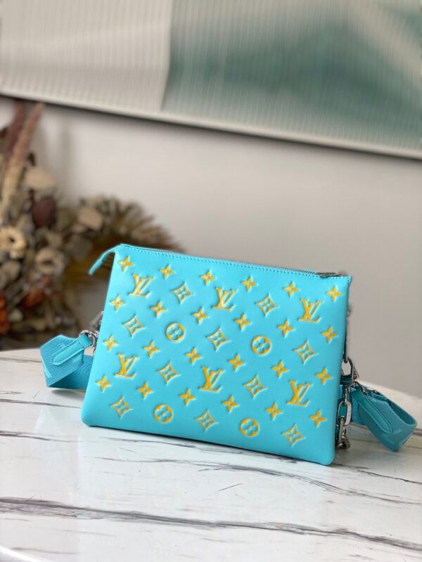 1:1 Replica Louis Vuitton Coussin PM Light Green Lake Blue M57791 Luxury Bag For Women -  26cm