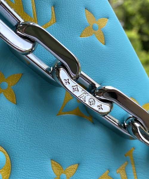 1:1 Replica Louis Vuitton Coussin PM Light Green Lake Blue M57791 Luxury Bag For Women -  26cm