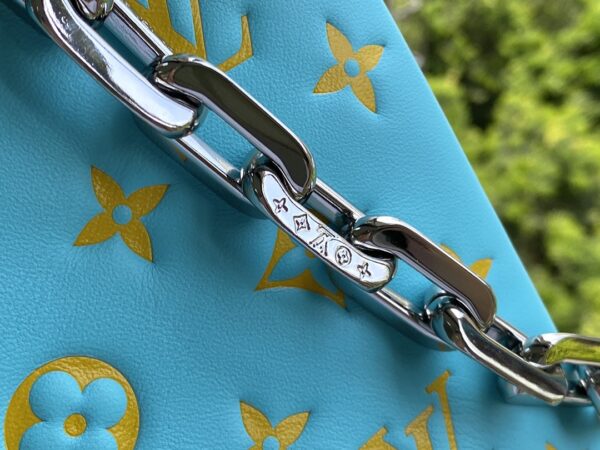 1:1 Replica Louis Vuitton Coussin PM Light Green Lake Blue M57791 Luxury Bag For Women -  26cm
