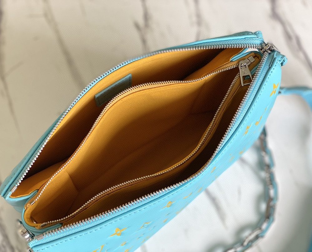 1:1 Replica Louis Vuitton Coussin PM Light Green Lake Blue M57791 Luxury Bag For Women -  26cm