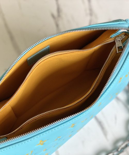1:1 Replica Louis Vuitton Coussin PM Light Green Lake Blue M57791 Luxury Bag For Women -  26cm