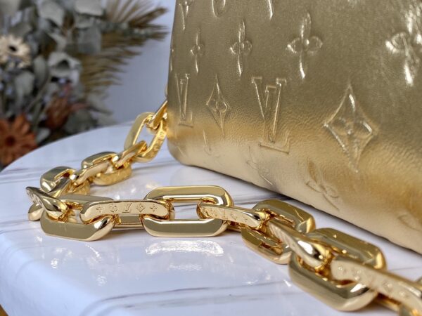 1:1 Replica Louis Vuitton Coussin PM gold M57790 Luxury Bag For Women -  26cm