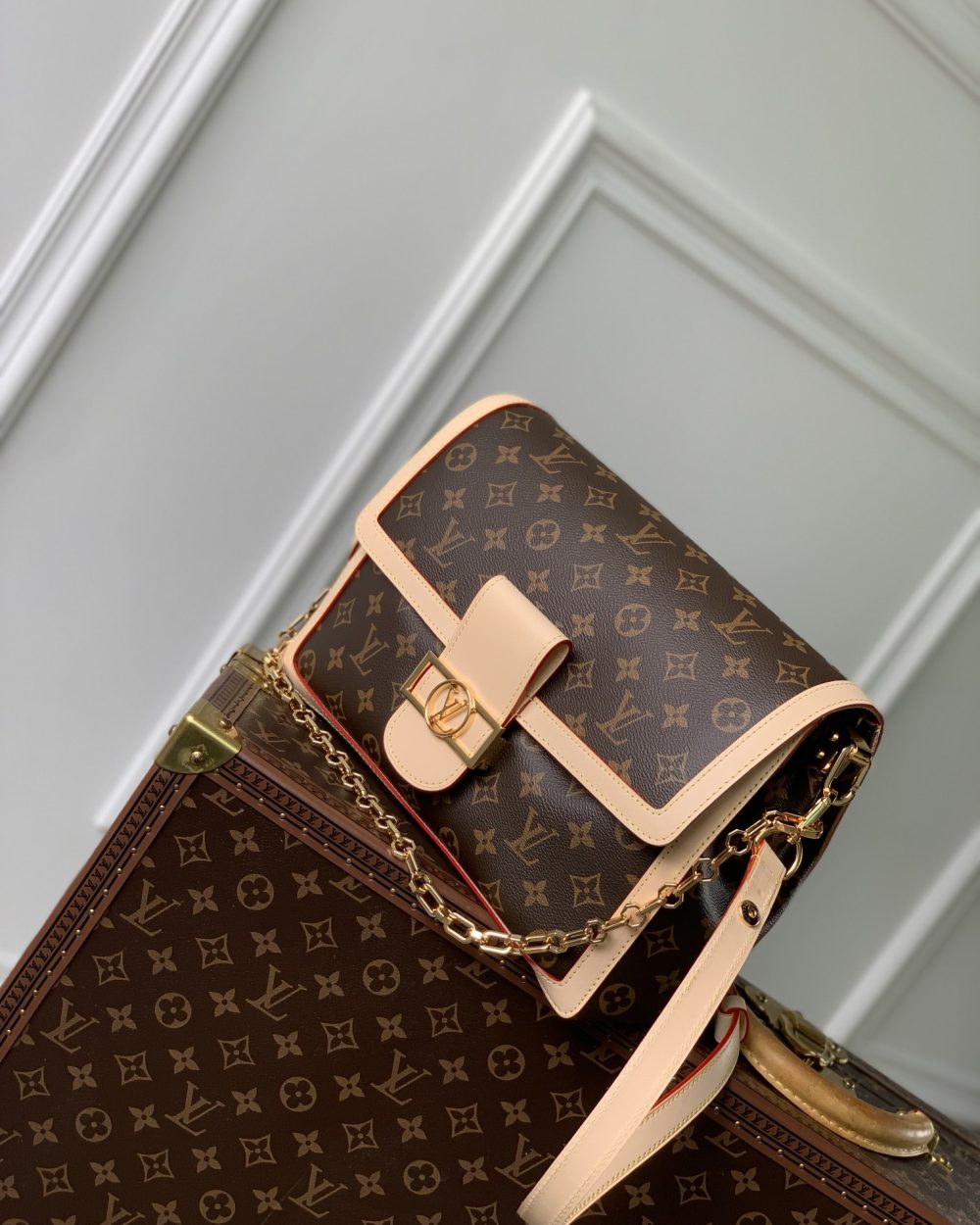 1:1 Replica Louis Vuitton LV Dauphine Soft GM Monogram Luxury Bag For Women M47149 - 28cm