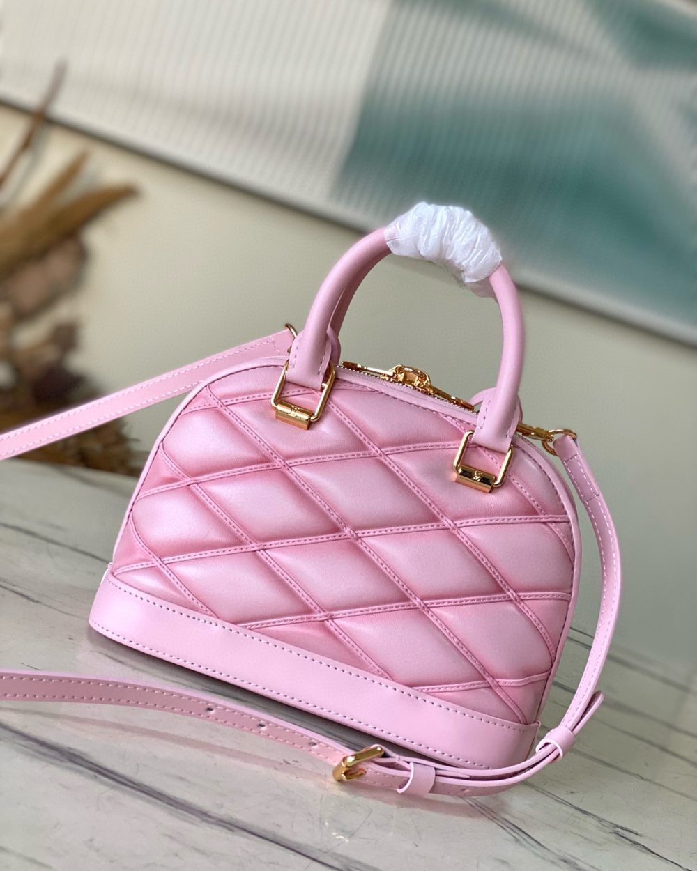 1:1 Replica Louis Vuitton LV Alma BB Malletage Luxury Bag For Women M24453 - 23.5cm