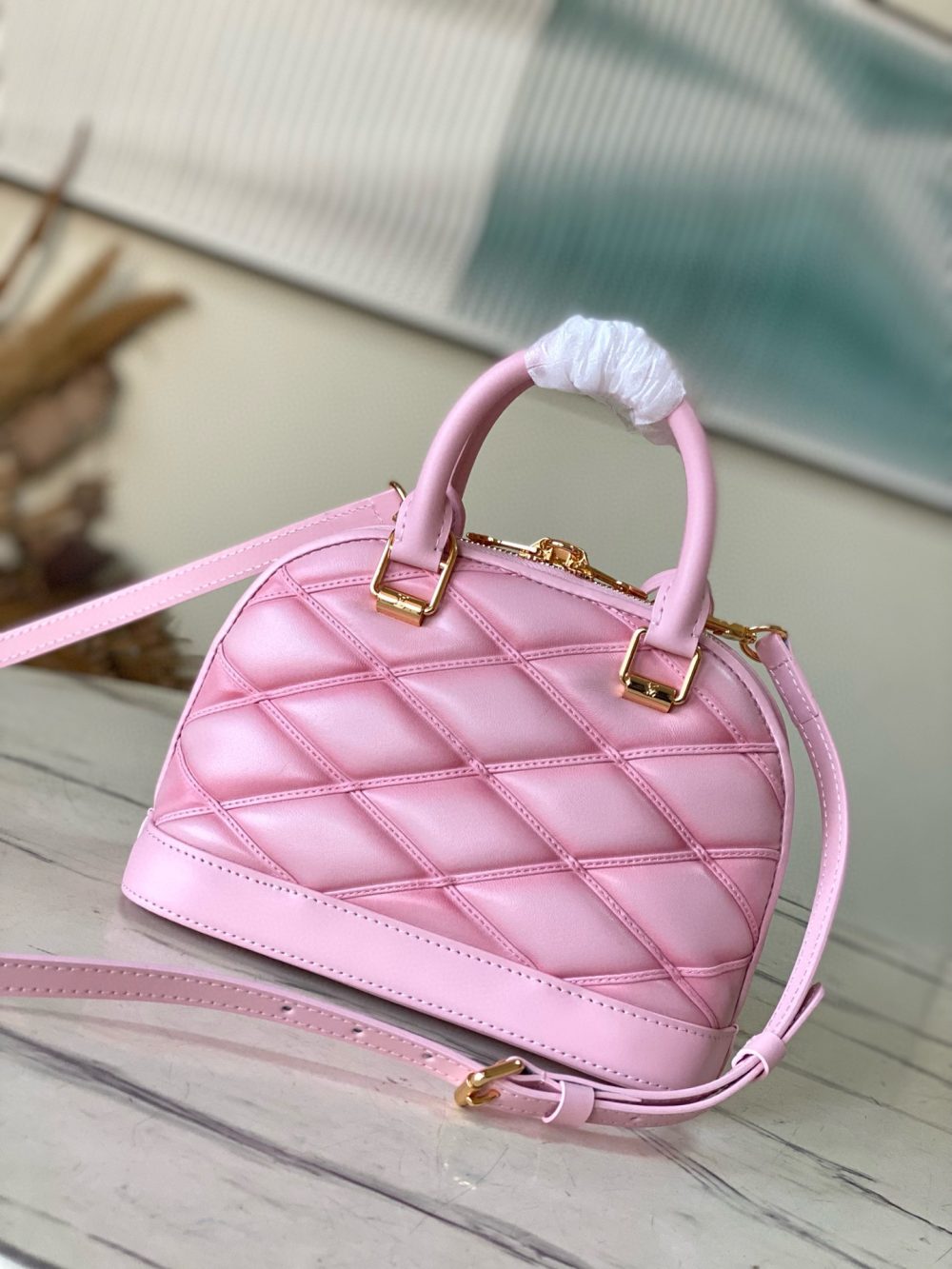 1:1 Replica Louis Vuitton LV Alma BB Malletage Luxury Bag For Women M24453 - 23.5cm - Image 2