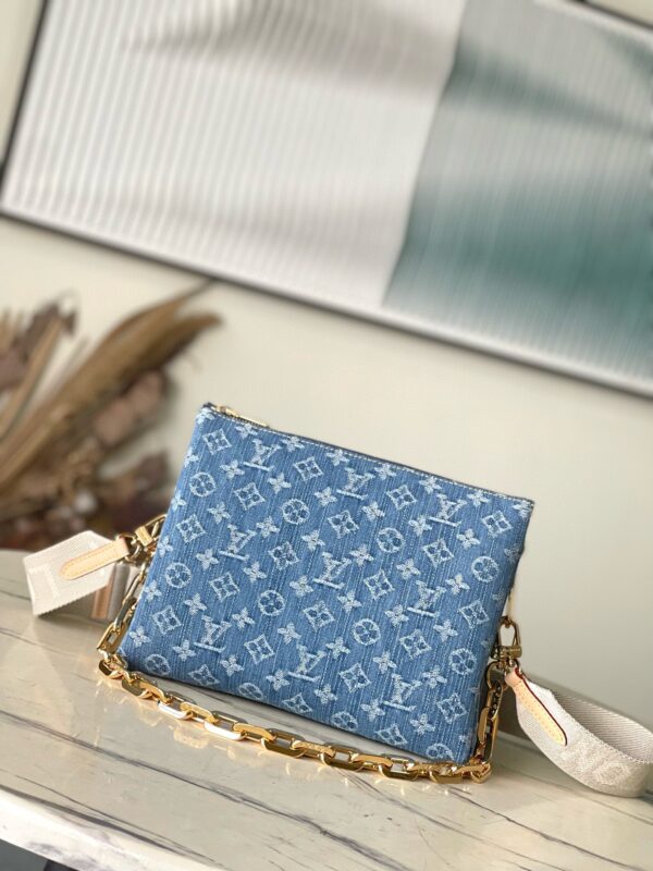 1:1 Replica Louis Vuitton Coussin PM Cotton Denim M24564 Luxury Bag For Women -  26cm
