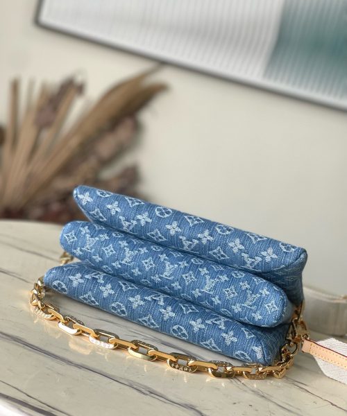 1:1 Replica Louis Vuitton Coussin PM Cotton Denim M24564 Luxury Bag For Women -  26cm