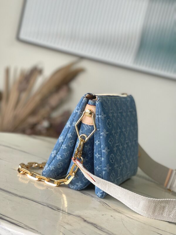 1:1 Replica Louis Vuitton Coussin PM Cotton Denim M24564 Luxury Bag For Women -  26cm