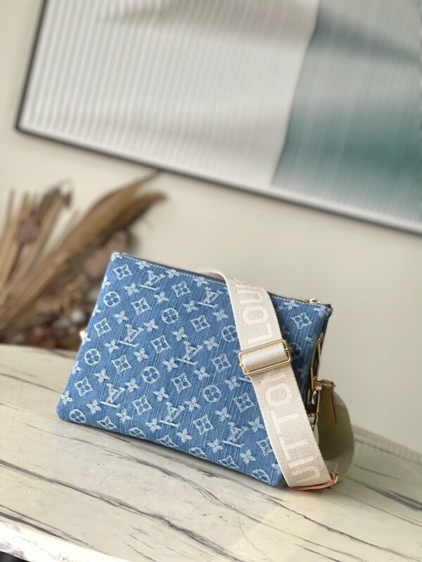1:1 Replica Louis Vuitton Coussin PM Cotton Denim M24564 Luxury Bag For Women -  26cm