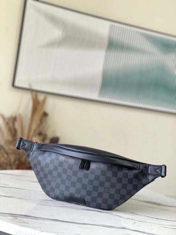 [REP 1:1] Louis Vuitton Damier Graphite Discovery Bumbag Unique Bag For Unisex N40187 - 47cm