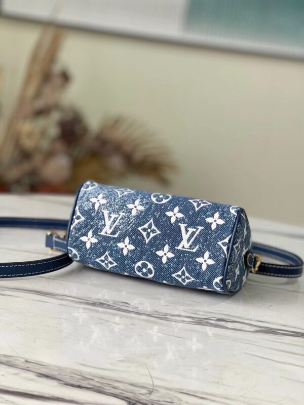 [REP 1:1] Louis Vuitton Nano Speedy Monogram Jacquard Denim Blue Unique Bag For Women M81168 - 16cm