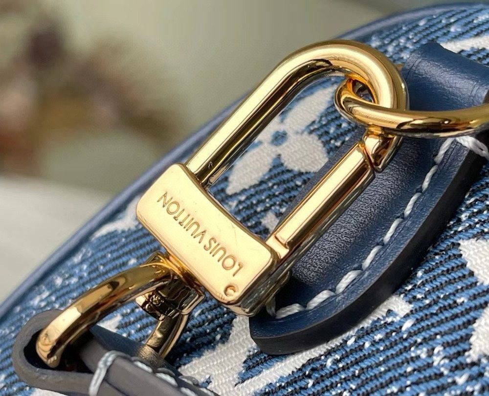 [REP 1:1] Louis Vuitton Nano Speedy Monogram Jacquard Denim Blue Unique Bag For Women M81168 - 16cm