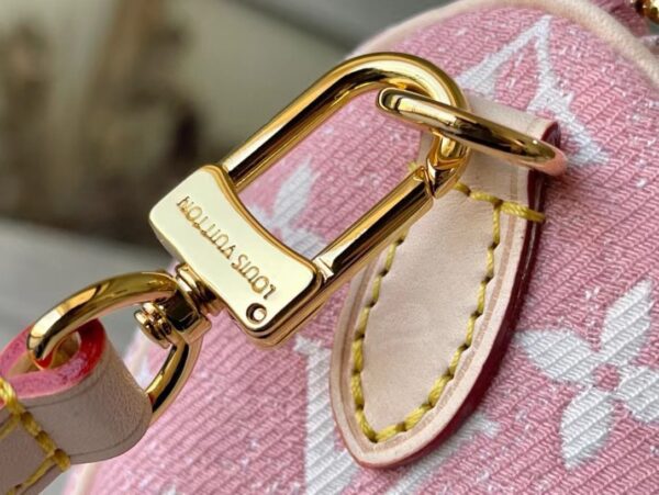 [REP 1:1] Louis Vuitton Nano Speedy Monogram Jacquard Denim Pink Unique Bag For Women M81213 - 16cm