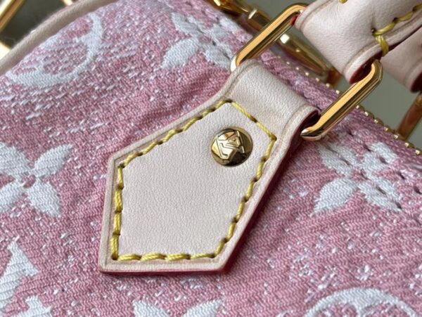 [REP 1:1] Louis Vuitton Nano Speedy Monogram Jacquard Denim Pink Unique Bag For Women M81213 - 16cm