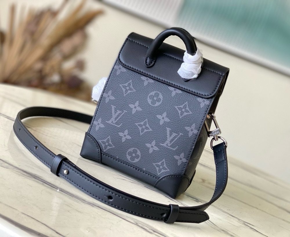 [REP 1:1] Louis Vuitton Nano Steamer Monogram Eclipse Unique Bag For Unisex M82774 - 18cm