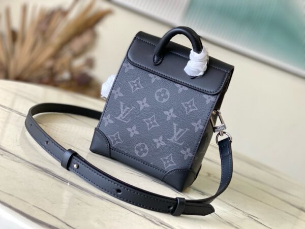 [REP 1:1] Louis Vuitton Nano Steamer Monogram Eclipse Unique Bag For Unisex M82774 - 18cm