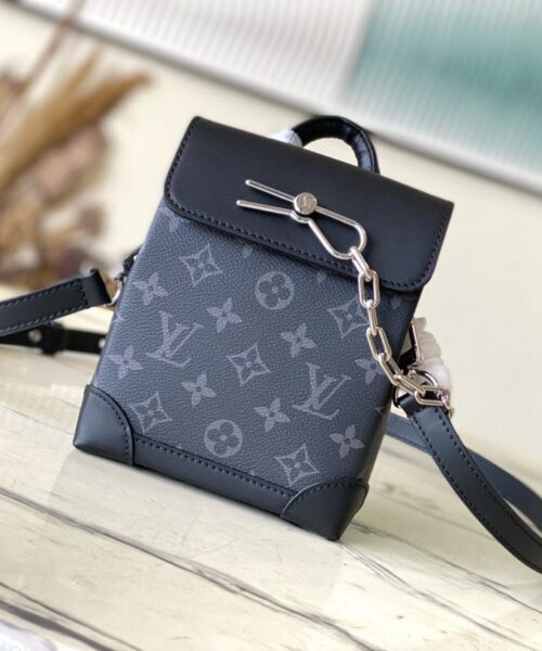 [REP 1:1] Louis Vuitton Nano Steamer Monogram Eclipse Unique Bag For Unisex M82774 - 18cm