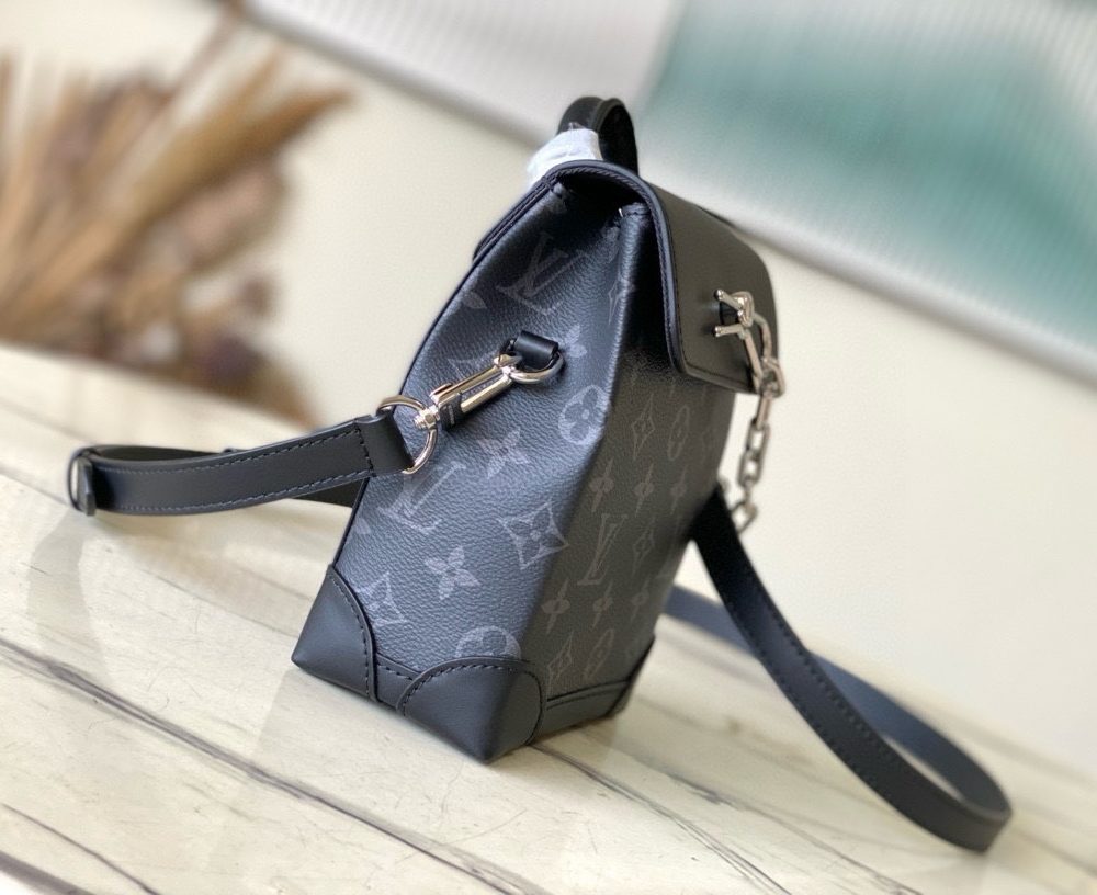 [REP 1:1] Louis Vuitton Nano Steamer Monogram Eclipse Unique Bag For Unisex M82774 - 18cm