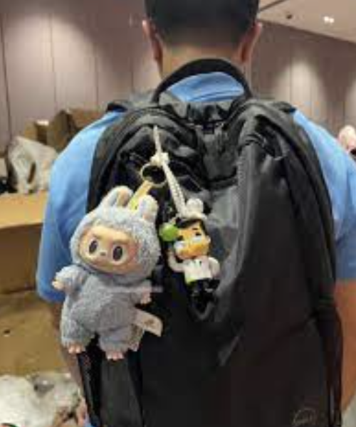 Sesame Bean Labubu Bag Charm