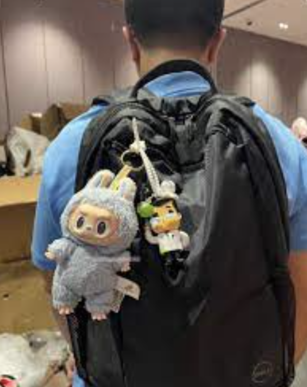 Sesame Bean Labubu Bag Charm