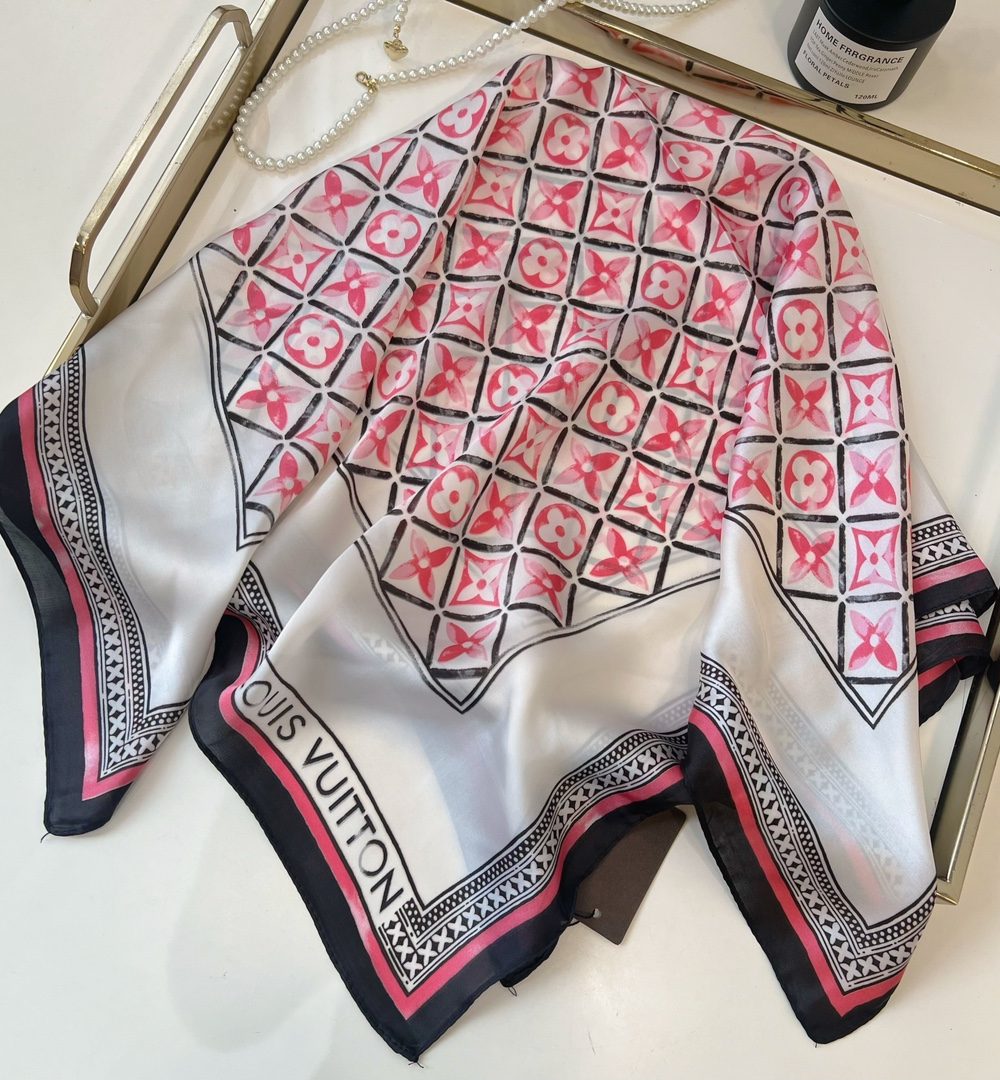 Louis Vuitton Monogram Square 70cm Silk Scarf (Random Style)