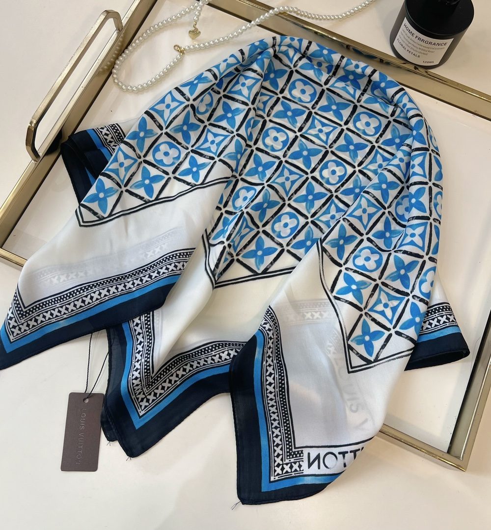 Louis Vuitton Monogram Square 70cm Silk Scarf (Random Style)