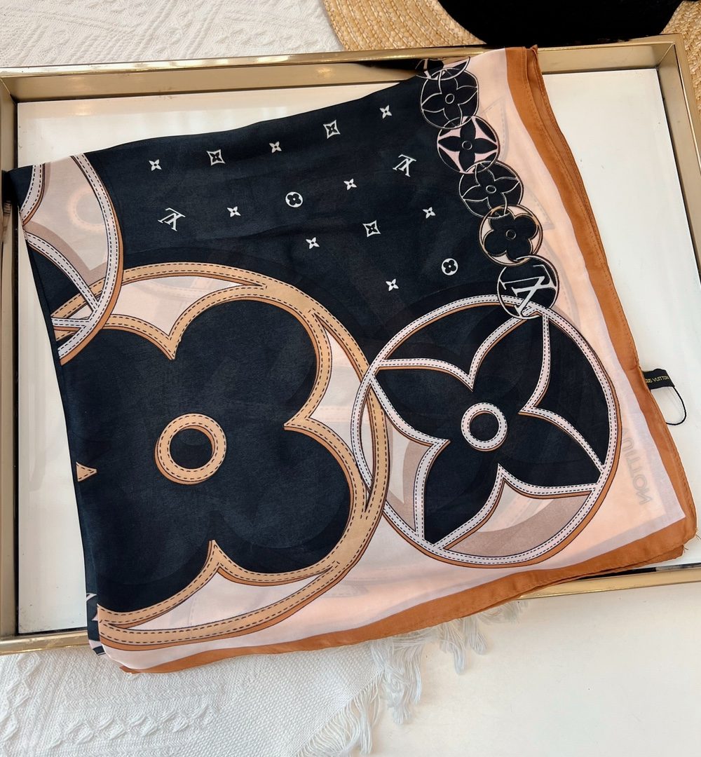 Louis Vuitton Monogram Square 70cm Silk Scarf (Random Style)