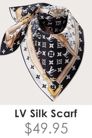 Louis Vuitton Monogram Square 70cm Silk Scarf (Random Style)