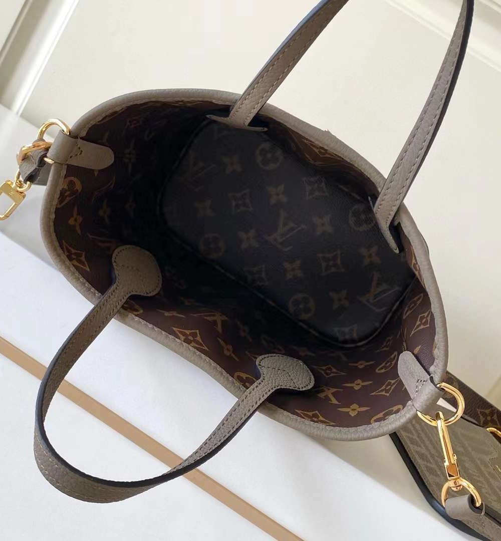 1:1 Replica Louis Vuitton LV Neverfull Bandoulière Inside Out BB Monogram Luxury Women Bag M12109 24cm