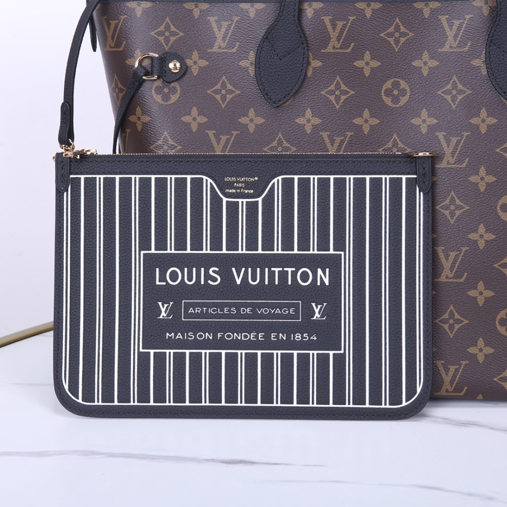 1:1 Replica Louis Vuitton LV Neverfull Inside Out MM Other Leathers Luxury Women Bag M11946 31cm/ 12.2in - Image 4