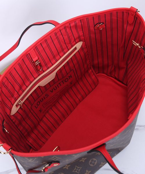 1:1 Replica Louis Vuitton LV Neverfull Bandoulière Inside Out MM Monogram Luxury Women Bag M12708 31cm/ 12.2in