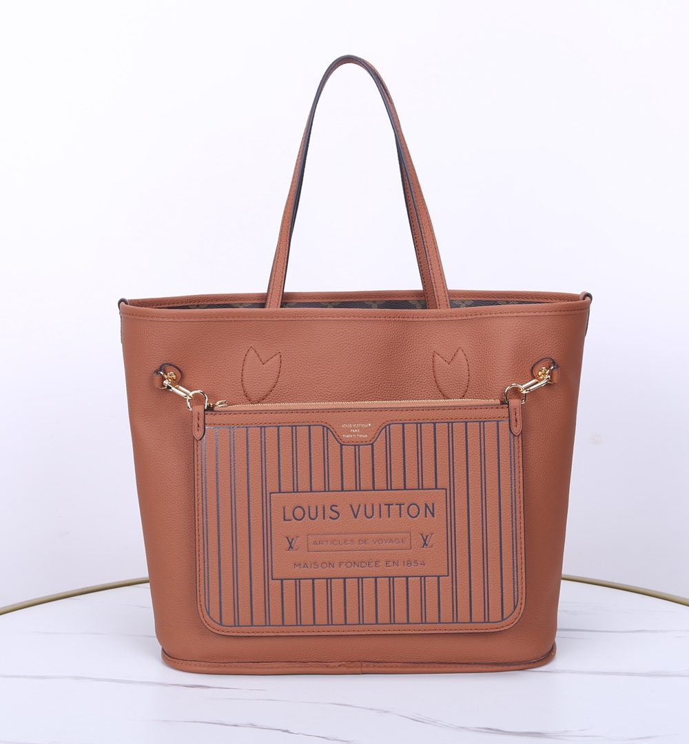 1:1 Replica Louis Vuitton LV Neverfull Inside Out MM Other Leathers Luxury Women Bag M12061 31cm/ 12.2in