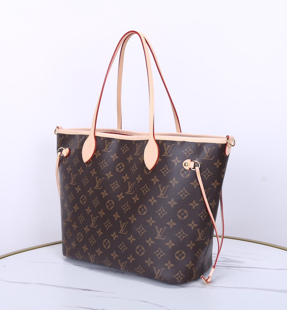 1:1 Replica Louis Vuitton LV Neverfull Bandoulière Inside Out MM Monogram Luxury Women Bag M12096 31cm/ 12.2in