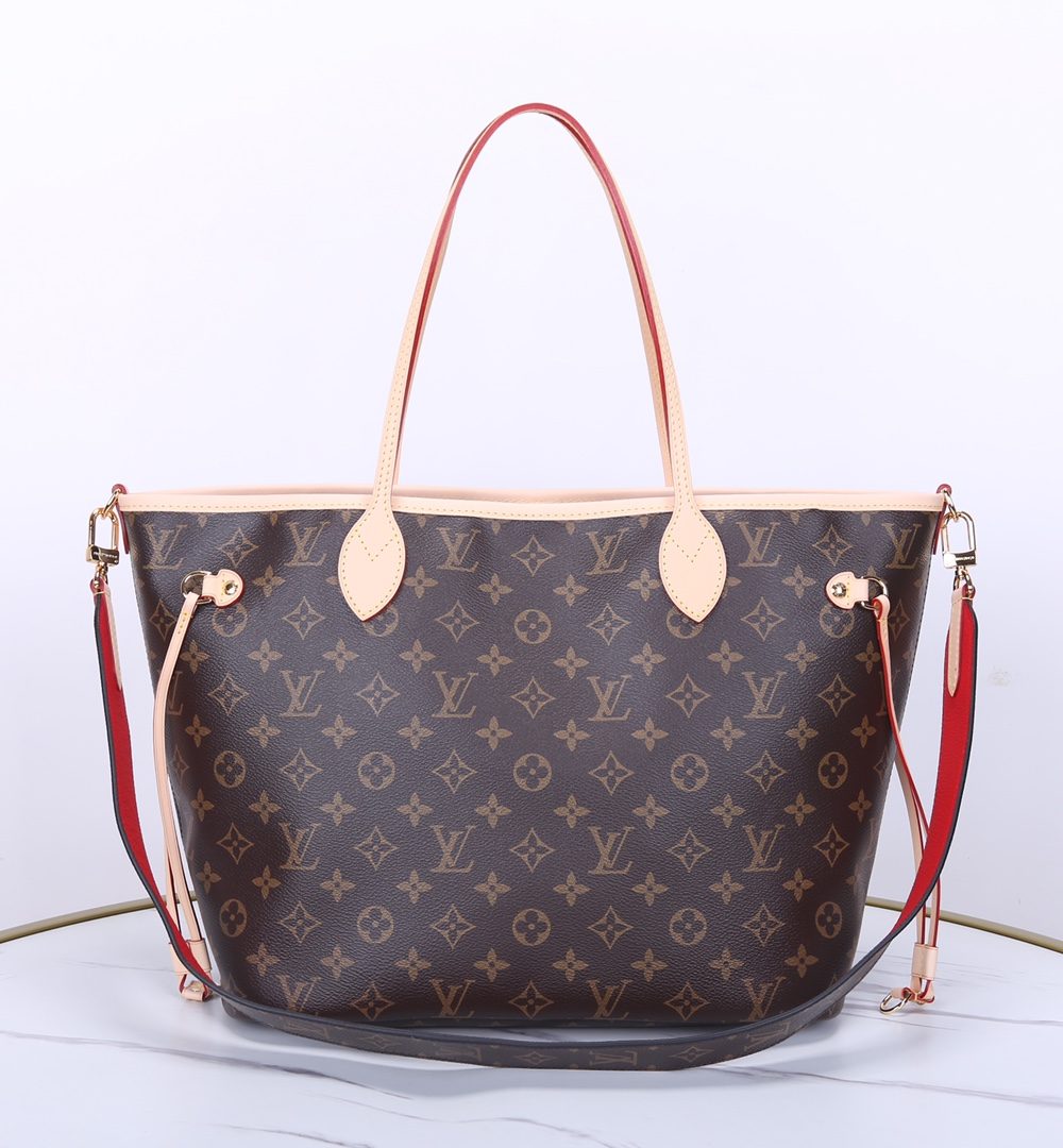 1:1 Replica Louis Vuitton LV Neverfull Bandoulière Inside Out MM Monogram Luxury Women Bag M12096 31cm/ 12.2in