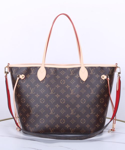 1:1 Replica Louis Vuitton LV Neverfull Bandoulière Inside Out MM Monogram Luxury Women Bag M12096 31cm/ 12.2in
