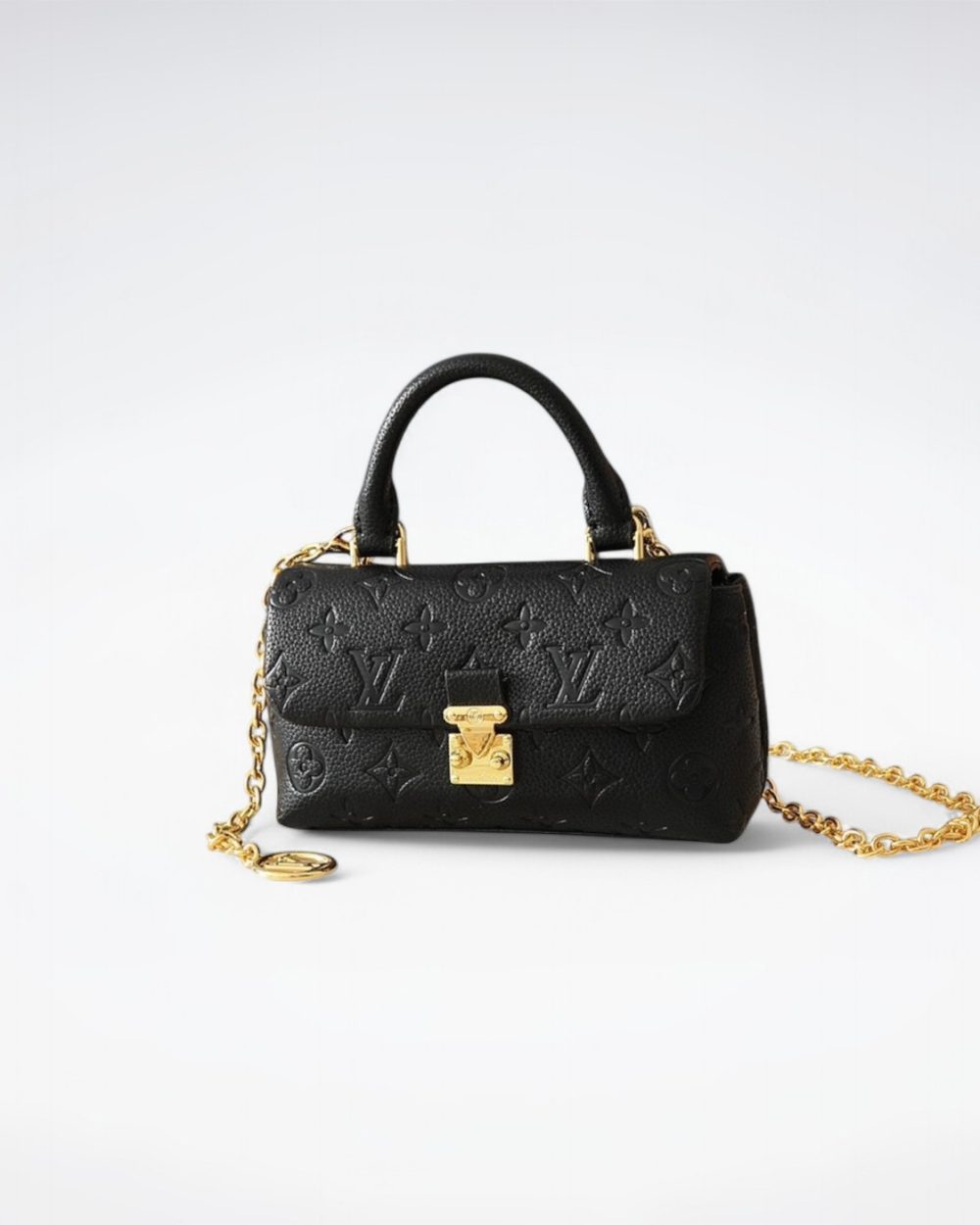 1:1 Replica Louis Vuitton LV Nano Madeleine Bicolor Monogram Empreinte Leather Luxury Bag For Women M12144  - 21cm