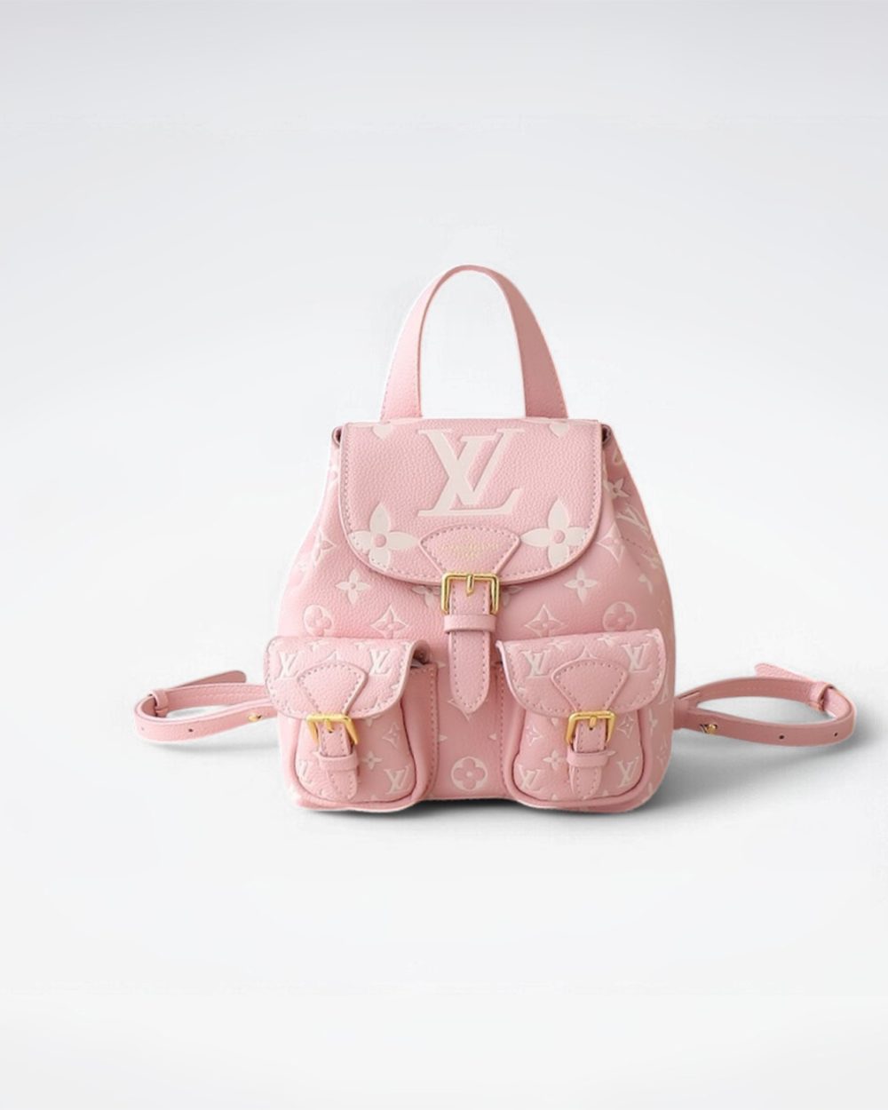 1:1 Replica Louis Vuitton LV Backup Bicolor Monogram Empreinte Leather Luxury Bag For Women M12987  - 22cm