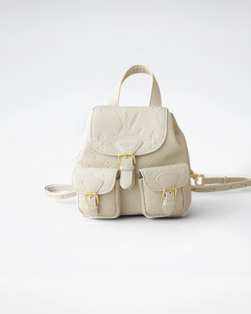 1:1 Replica Louis Vuitton LV Backup Bicolor Monogram Empreinte Leather Luxury Bag For Women M47106  - 22cm