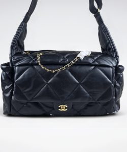 [REP 1:1] Chanel 24N Ski Series Nylon Fabric Large Sheep Pattern luxury Bag  For Women, Women's Bags 44cm